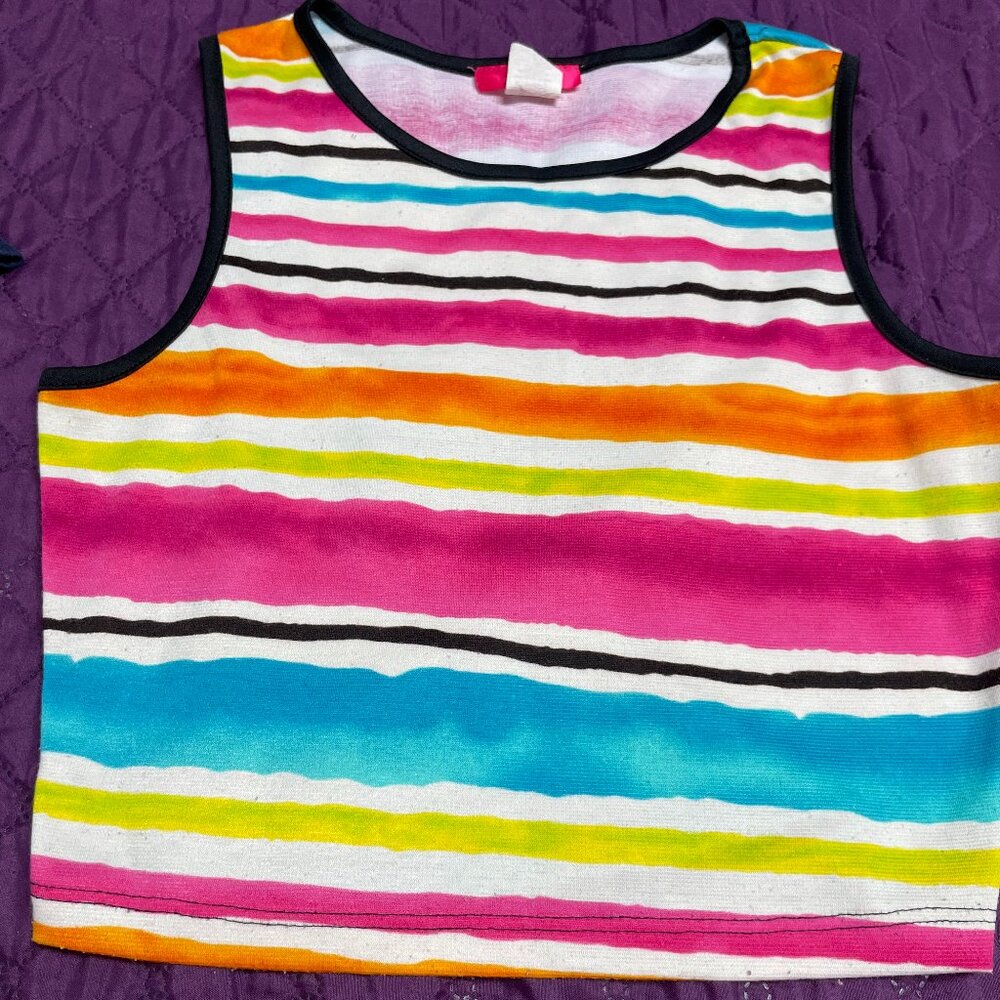 Multi-colored cropped tank top